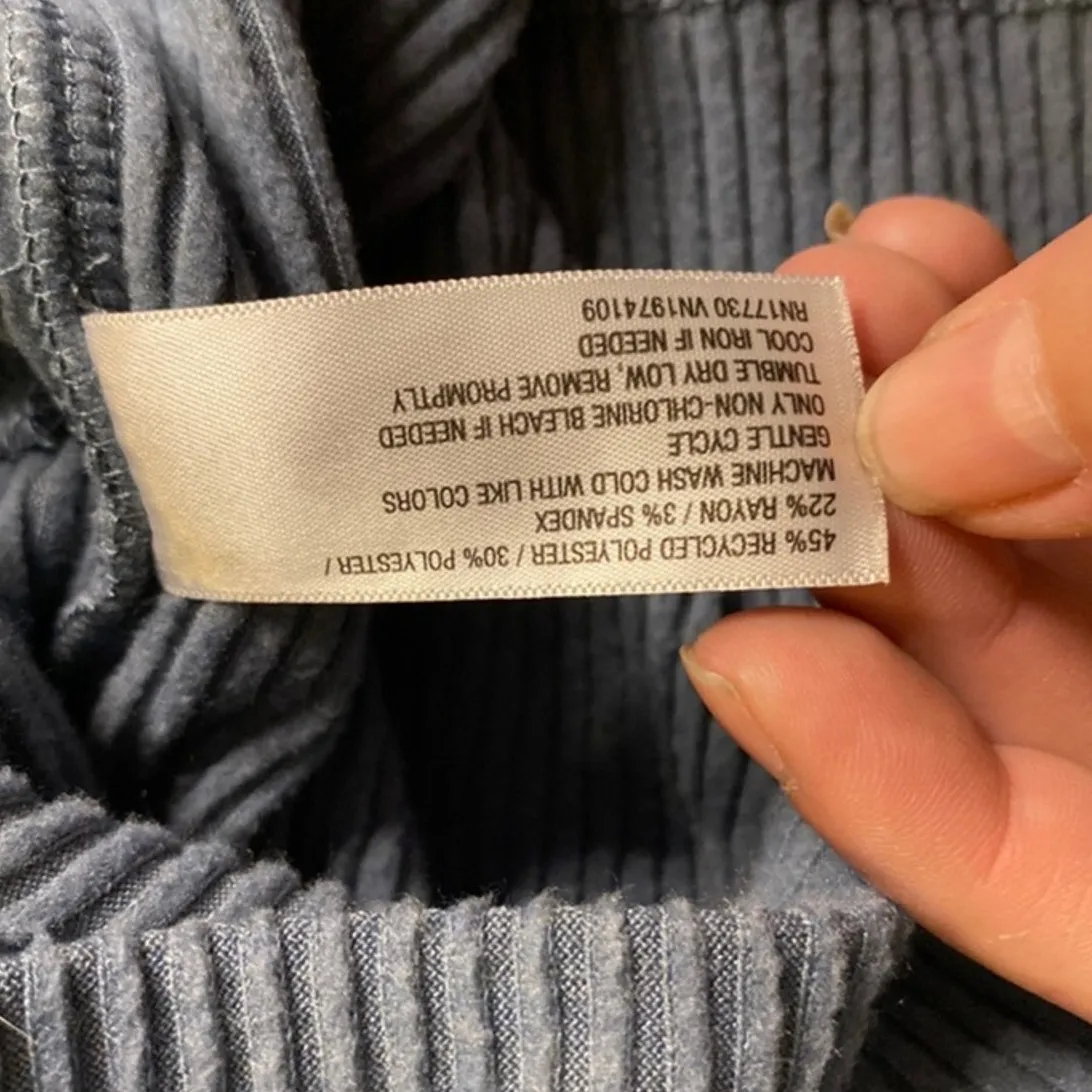 Y2K Ribbed Knit Blue Deep V-Neck Cropped Sweater Wild Fable Size Large - Image 4