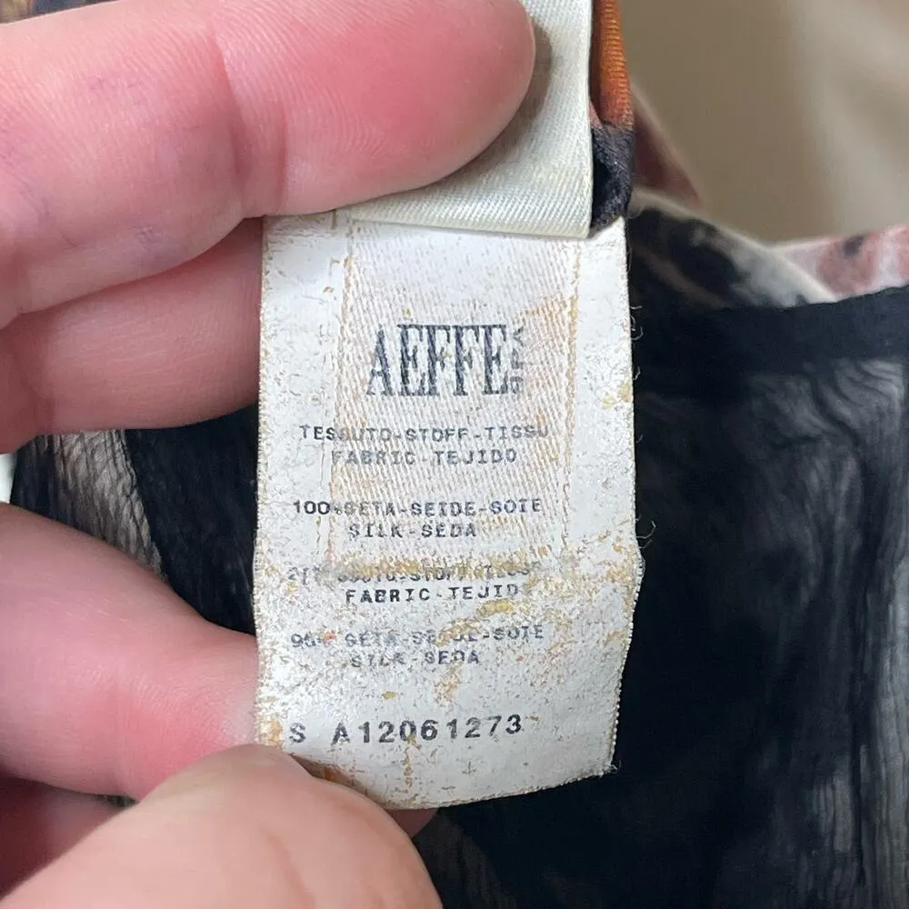 Jean Paul Gaultier Rare Sleeveless Batwings Printed Silk Top Multicolor Womens 6 - Image 8