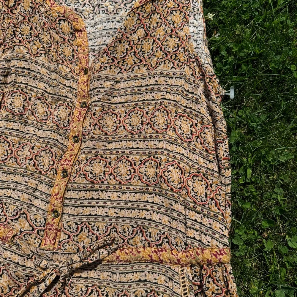 Anthropologie Lilka Boho Paisley Print Danie Cropped Sleeveless Jumpsuit - Image 5