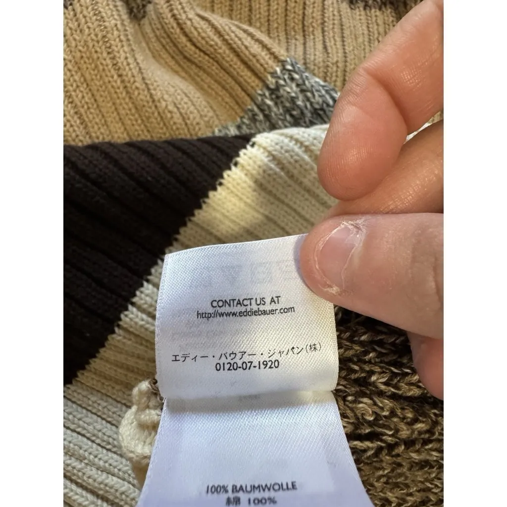 Eddie‎ Bauer Women Size XXL Knit Tunic Sweater Turtleneck Striped Preppy Teacher - Image 12
