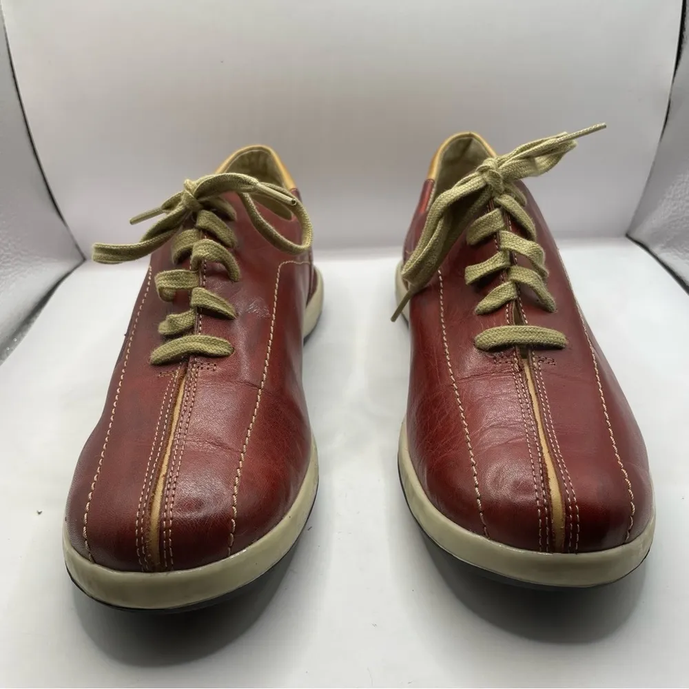 Pikolinos red Oxford leather shoes made in Spain women’s size 39 US 8.5 vintage - Image 3