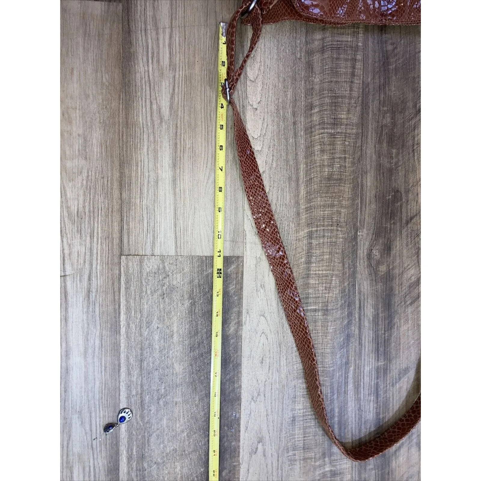 PERLINA Snake Print Brown Leather Shoulder Hobo Tote CrossBody Purse NWOTS - Image 12