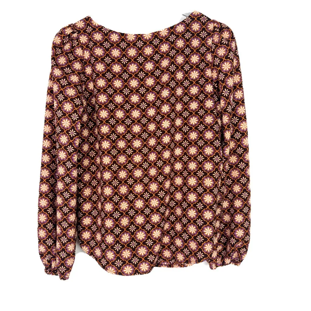 Draper James  Allover Geo Print Long Sleeve Squareneck Top Size Small S EUC - Image 10