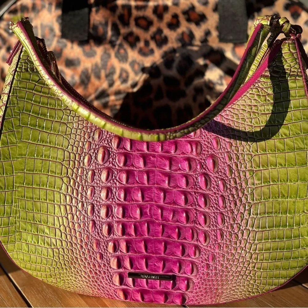 Brahmin Bekka Limeade Melbourne Shoulder Bag + Adelle Wallet Set NWT - Image 7