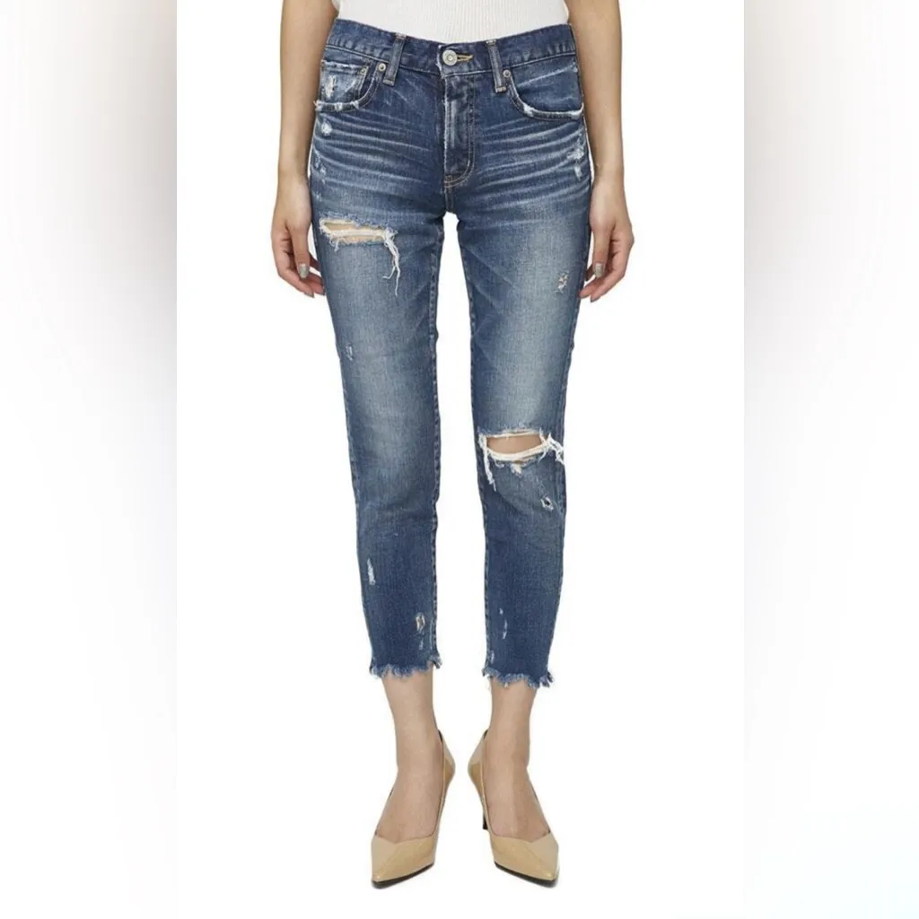 MOUSSY VINTAGE Isko Ridge Comfort Ace Skinny Jeans distressed ~28 inch waist Blue - Image 2