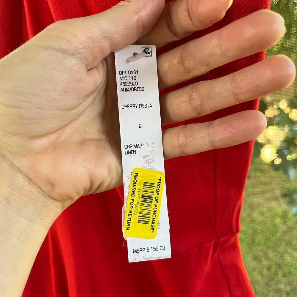 Antonio Melani Women's Aria Y Front Mini Dress Cherry Fiesta Size 2. NEW - Image 6