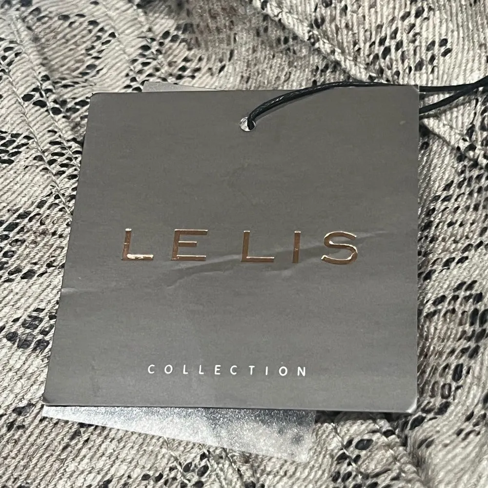 NEW Le Lis Alana Snakeskin Pants in Olive Women’s Large - Image 3