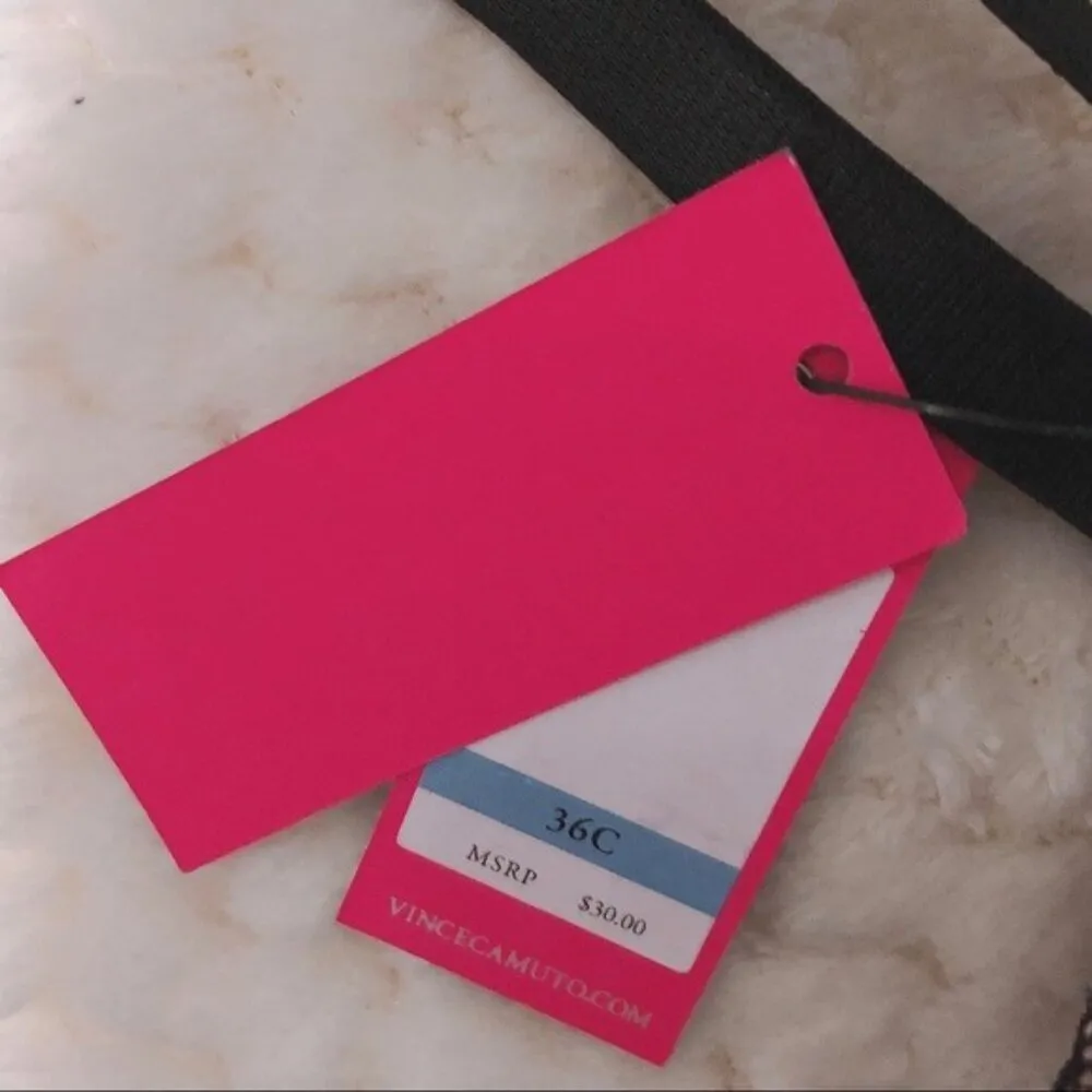 Vince Camuto Push Up Bra Black Lace Nude Back Closure Size 36C New w/Tag - Image 9