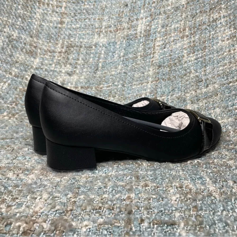 Piccadilly Cloud Rita II Women's Low Heel Buckle Pumps in Black Size 10 - Image 5