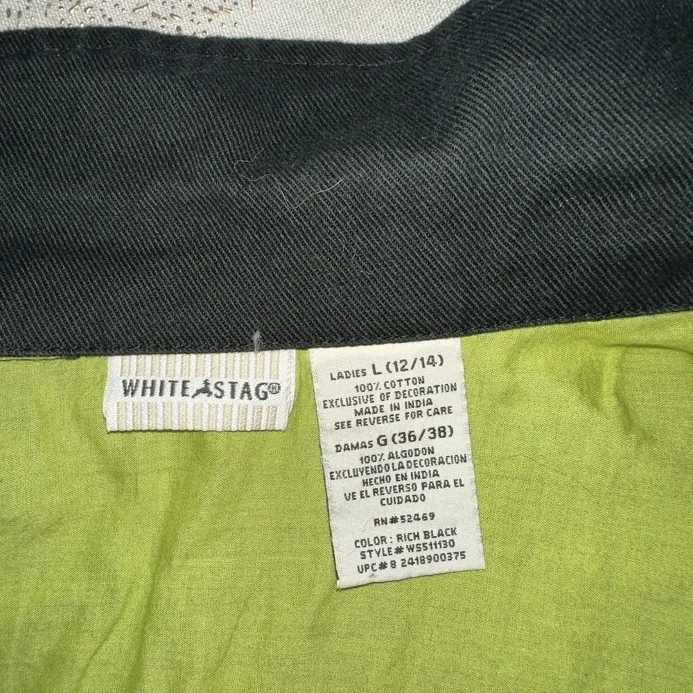 EUC VINTAGE WHITE STAG BLACK WITH MULTICOLOR EMBROIDERY MOTIVE FROT SZ 36/38 - Image 8