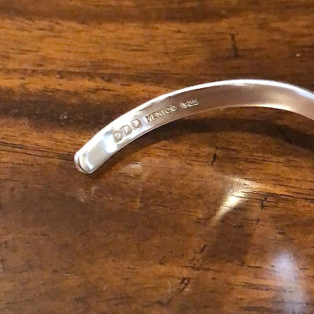 DOMINIQUE DINOUART DESIGNS DDD MEXICO Turquoise Sterling Silver Cuff Bracelet Blue - Image 9