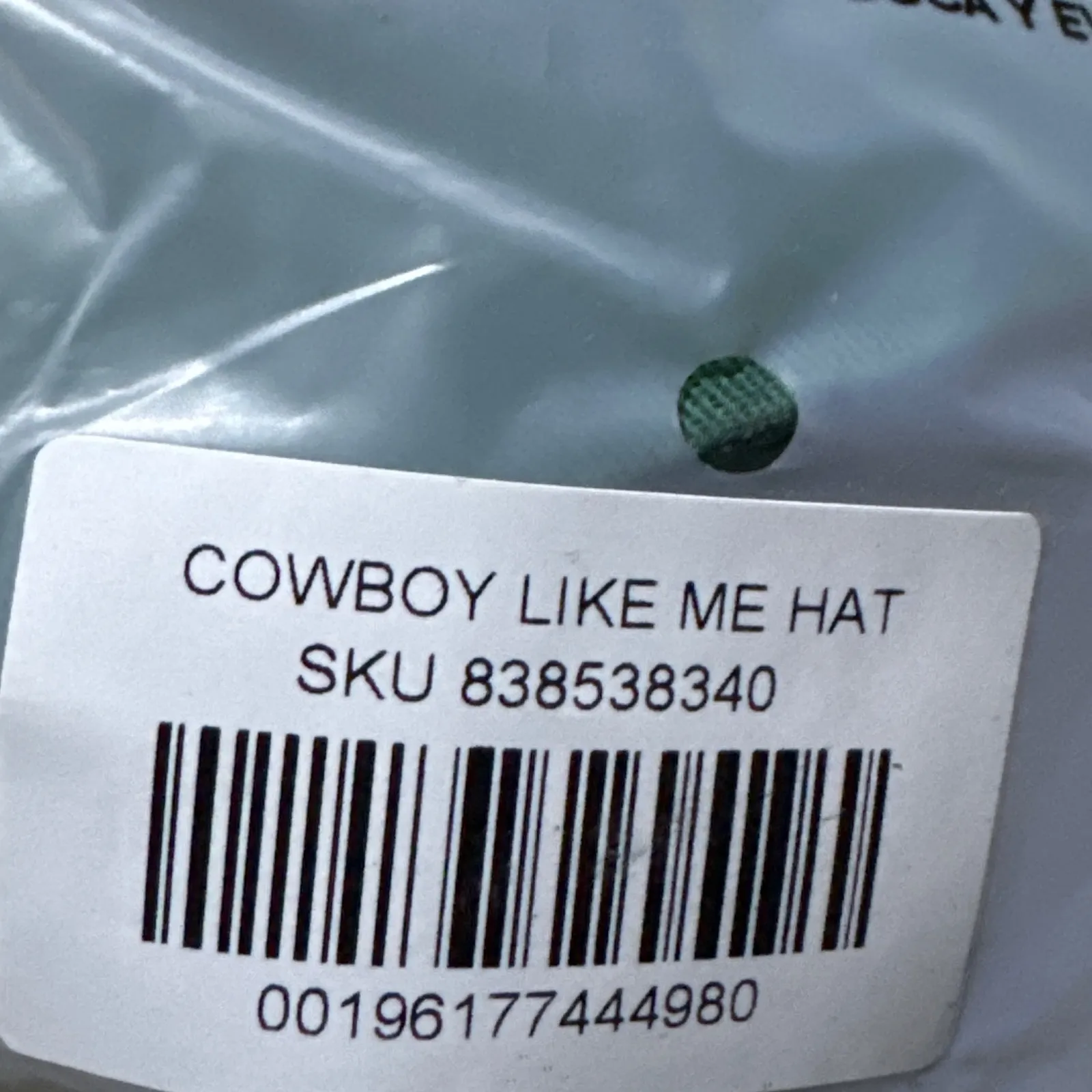 NWT Taylor Swift Cowboy Like Me Cream Green Embroidered Baseball Cap - Image 8