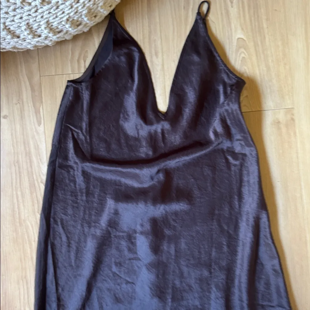 Madewell Satin Sleeveless Maxi Slip Dress - Image 2