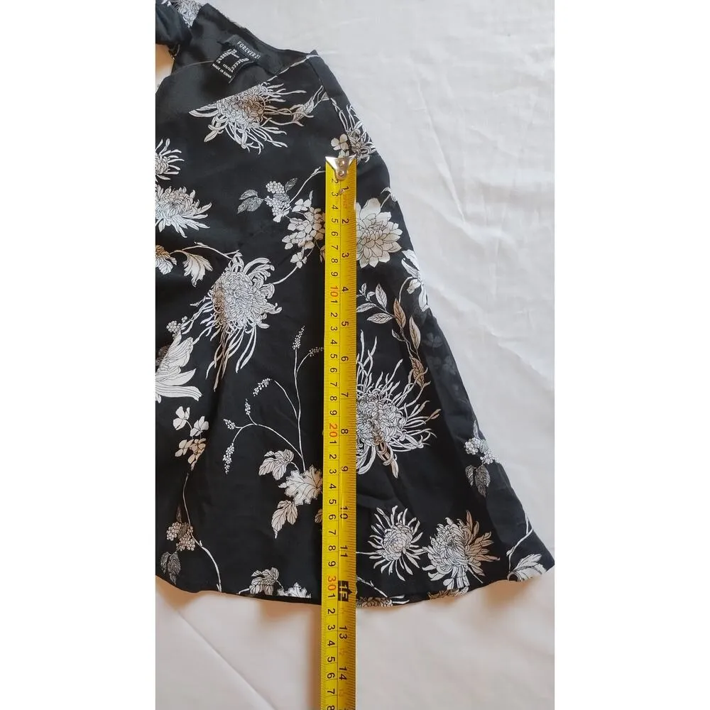 NWT Forever 21 Floral Print Mini Dress back cut-out with self back closure Sz XL - Image 13