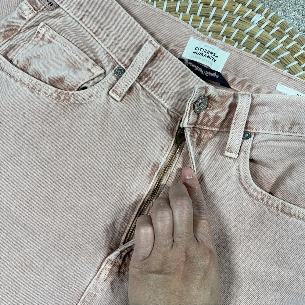 Citizen of Humanity Women’s Daphne Crop High Rise Straight Leg Jeans Rosewat 26 - Image 9