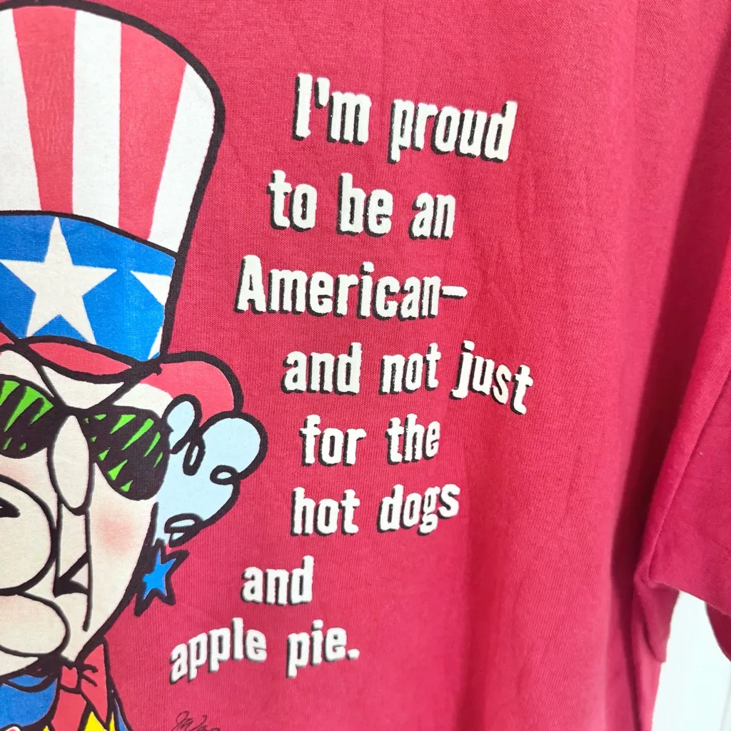 Vintage Hallmark Maxine T-Shirt Large – Patriotic Graphic Front & Back - Image 3