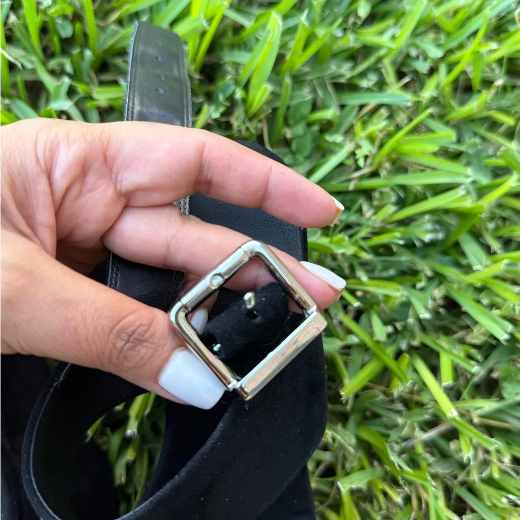 Jeffrey Campbell Black Platform Shoes Size 7.5 - Image 9