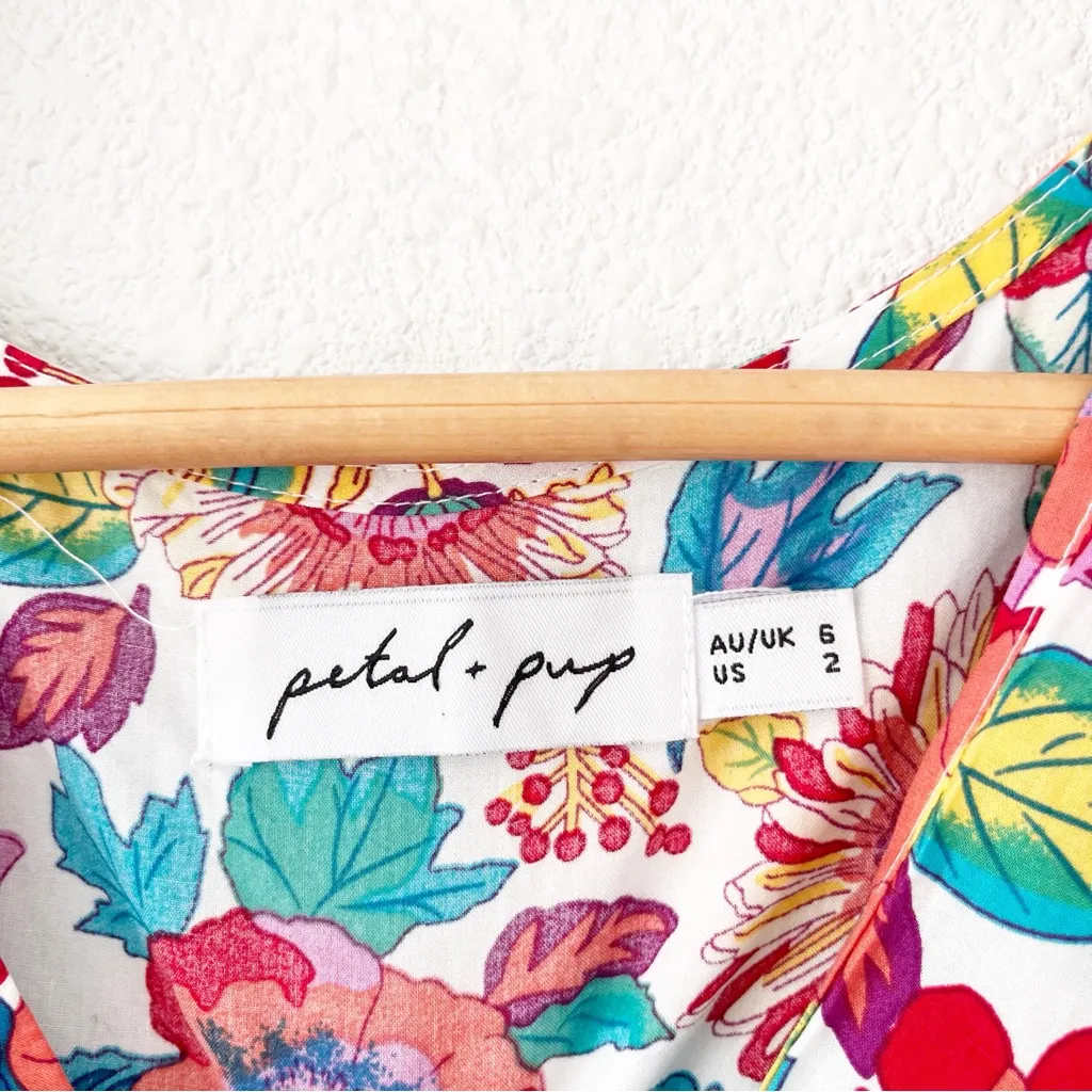 Petal + Pup V-Neck Cut Out Floral Printed Maxi Dress in Multicolor - Image 2