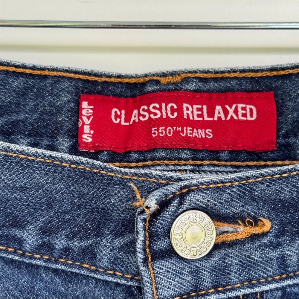 Levi's 550 Classic Relaxed Tapered Leg Dark Blue Jeans 14 Mis M (2003) - Image 2