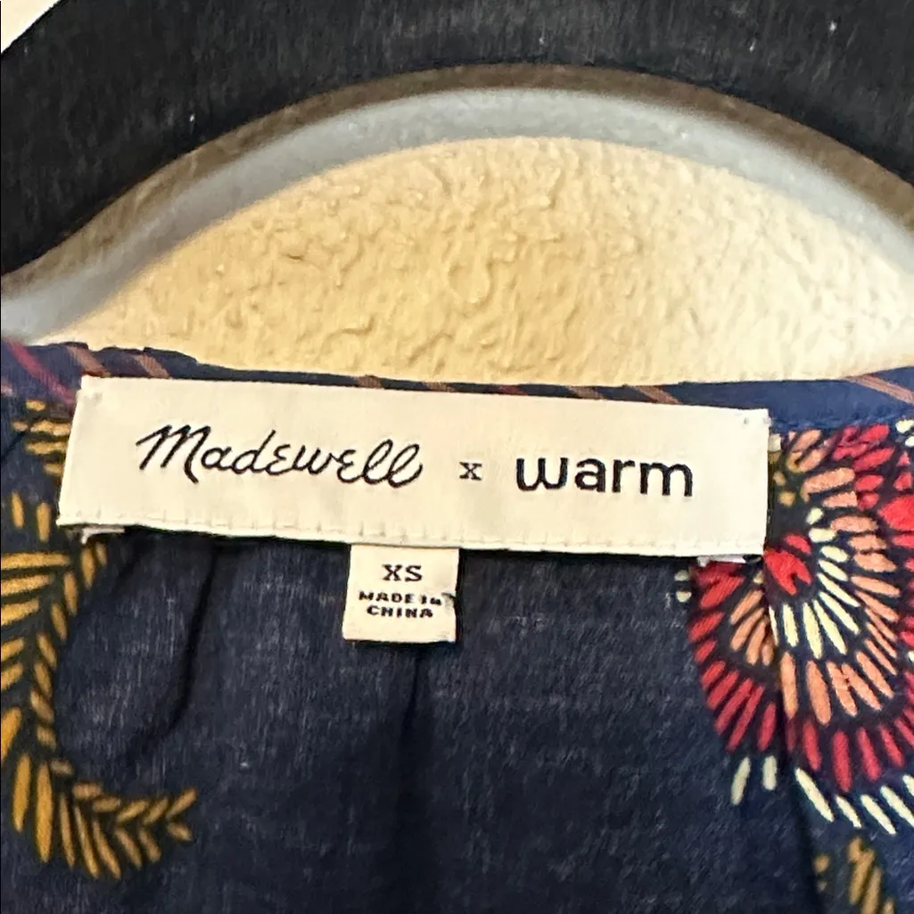 Madewell x Warm Ruffle-Collar Top in Honolulu Hibiscus Size XS - Image 5