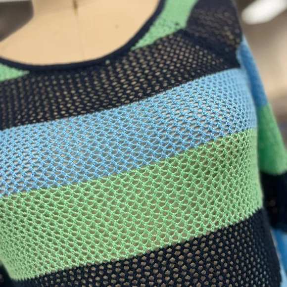 525 America Colorblock Crochet Sweater M - Image 2