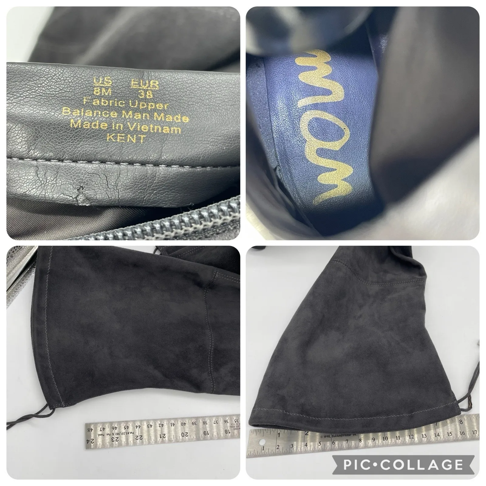 Sam Edelman Womens 8 Boots Kent Over the Knee Dark Gray Soft Vegan Suede Hi Heel - Image 6