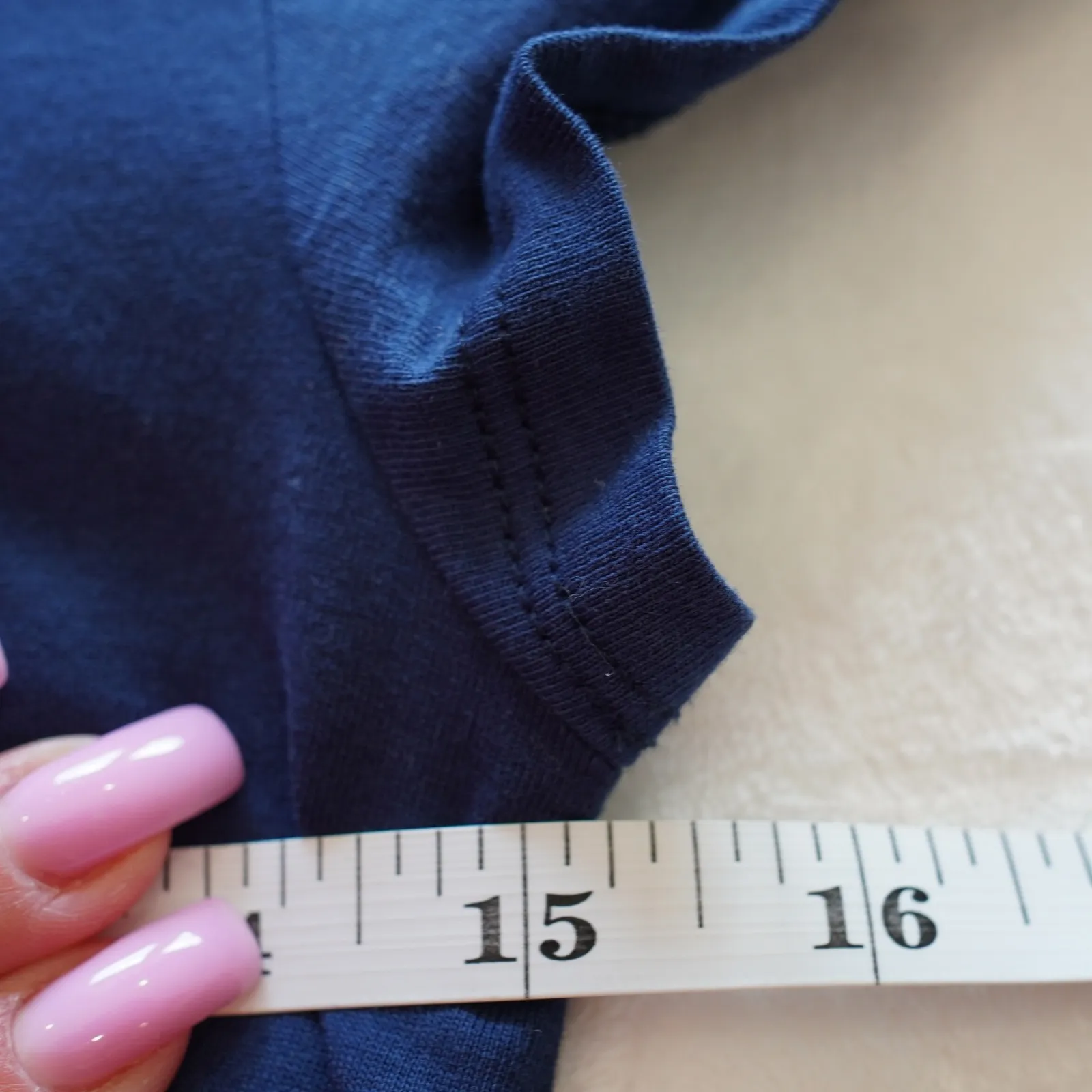 PACT Organic Cotton Short Sleeve Tie Waist Dress Navy Blue XS - Image 5