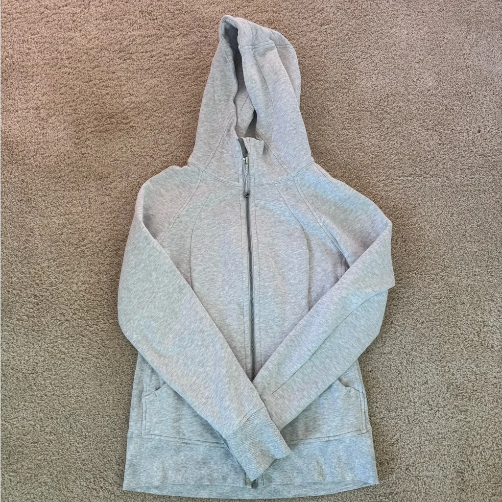 Lululemon Scuba Hoodie Heathered White / Silver - Image 9