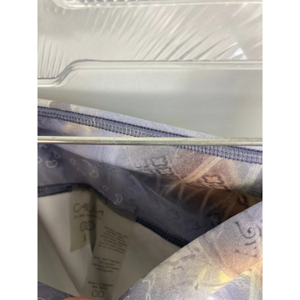 Calia by Carrie Underwood Urban Mosaic High Waist Ruched Legging Size Small Purple - Image 5