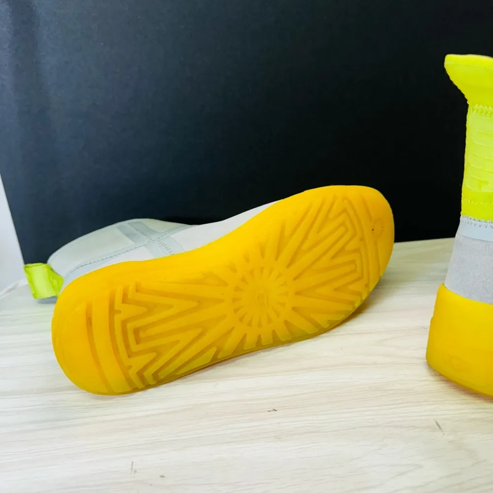 UGG Women’s Classic Tech Mini Waterproof Boots - Yellow Gray - US size 6 - Image 8