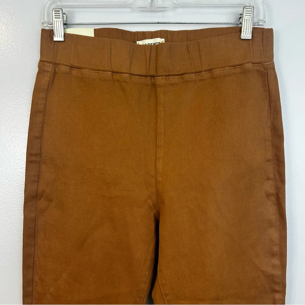 NWT L’AGENCE Rochelle Coated High Waisted Pull On Jeans Hazelnut Brown Size XL - Image 3