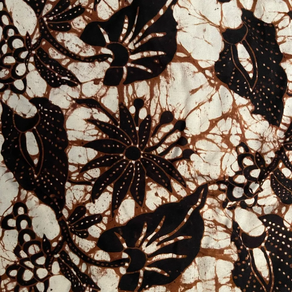 Brown and Cream Strapless Smocked Midi Dress Size undefined - Image 5