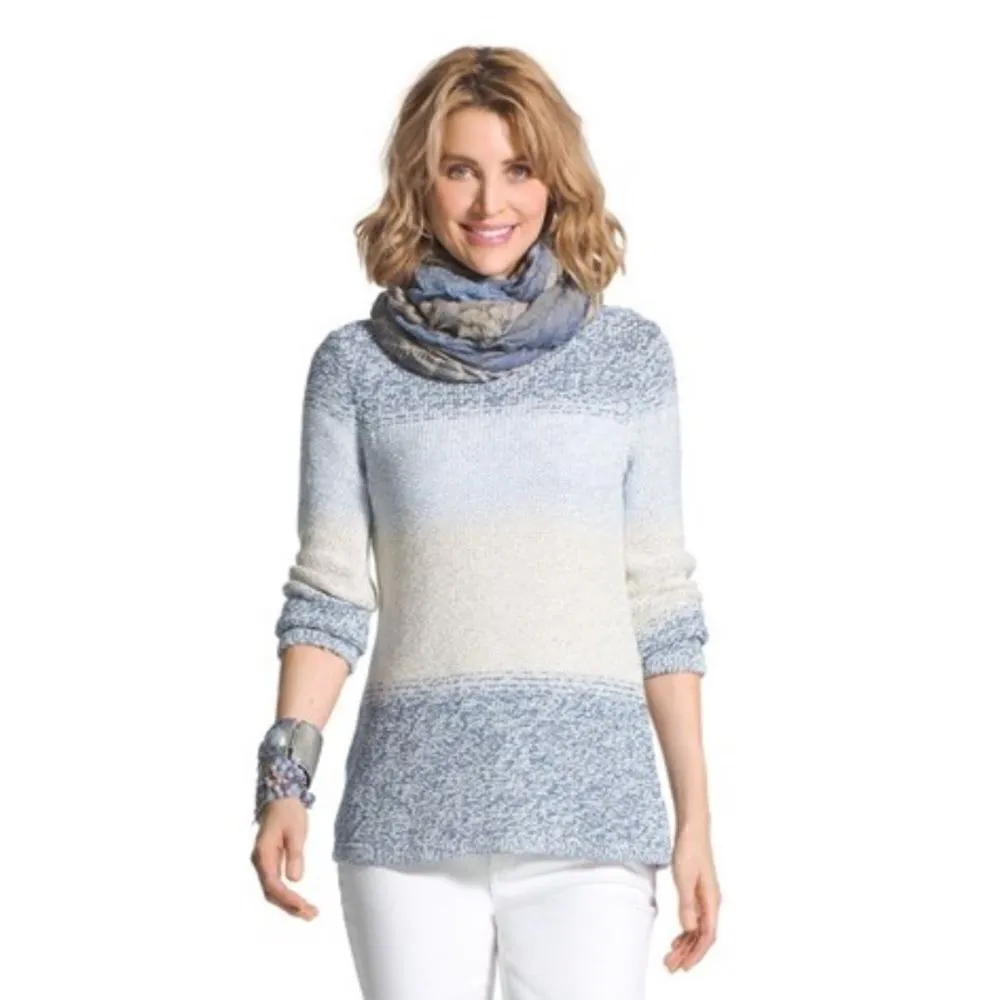 CHICO’s Space-Dye Jewel Pullover Sweater size 3 or Large - Image 2