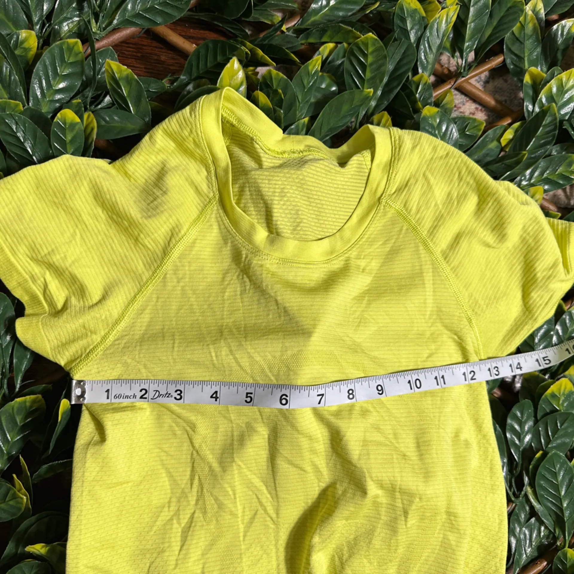 Lululemon Swiftly Tech Neon Yellow Short Sleeve Workout Top Size 4 - Image 6