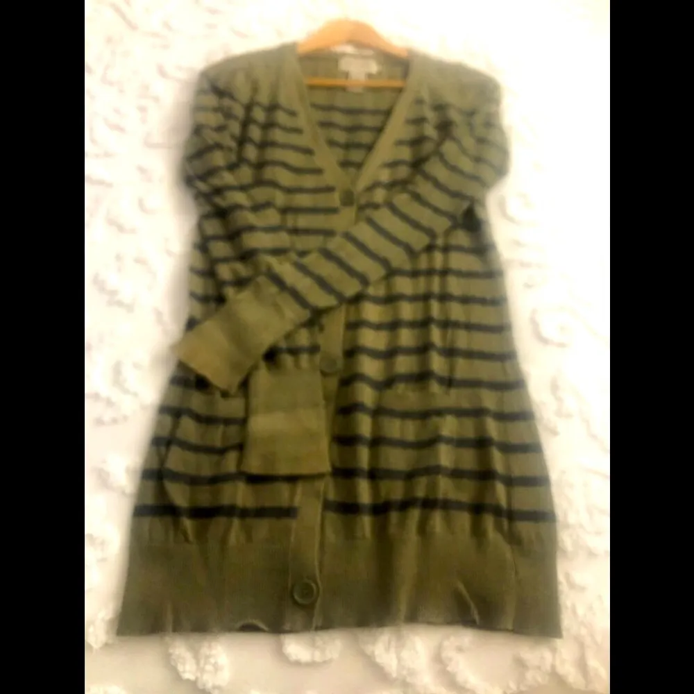 Surf boho, long stripe sweater sz M Size M - Image 2