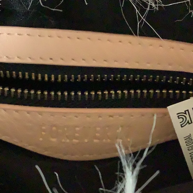 Forever 21 Faux Fur Light Peach Clutch with Gold Chain. New No Tag - Image 5