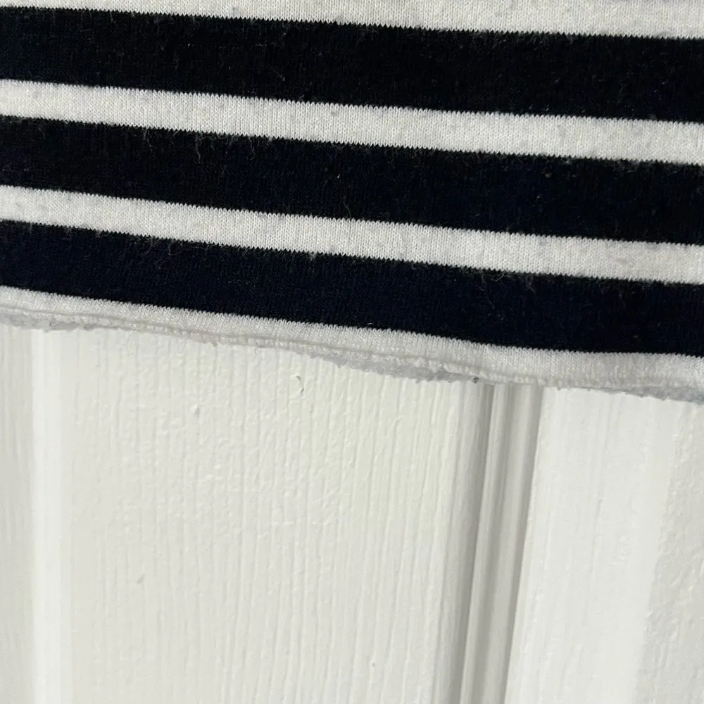 Topshop Striped Cropped 'Forever' Sweatshirt - Size 8 - Image 4