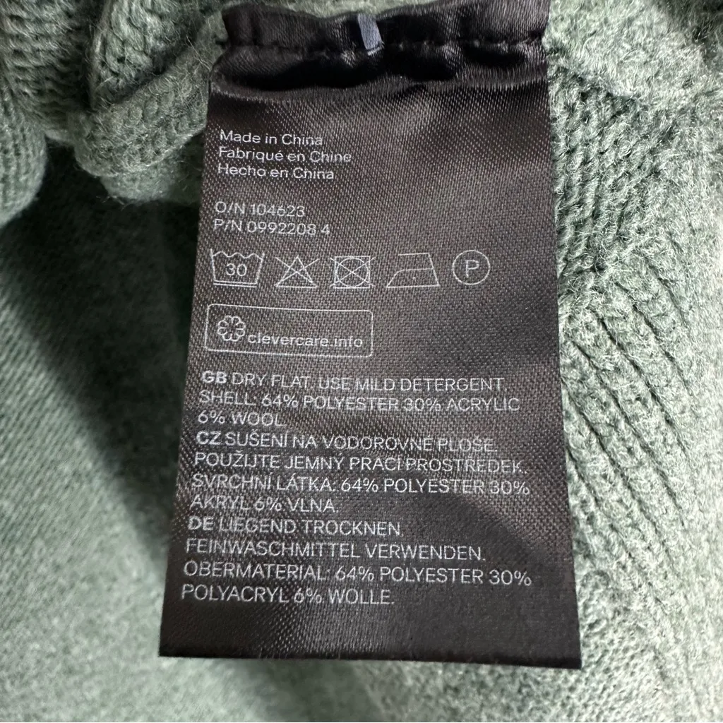 H&M Turtleneck Oversized Pullover Sweater Womens Large Green - Image 5