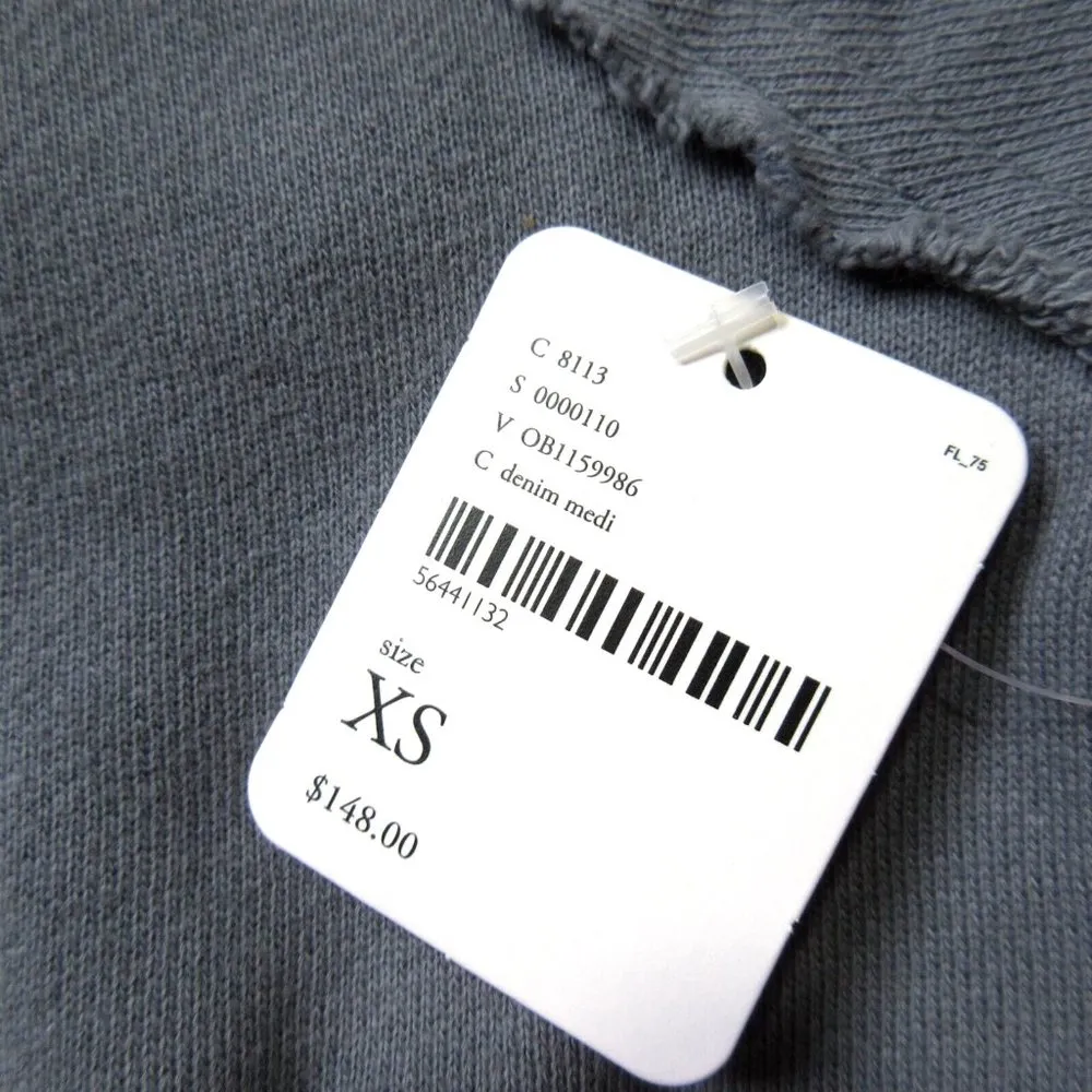 NWT Free People Moon Dust Cardi in Washed Denim Blue Hooded Hoodie Sweatshirt XS - Image 4