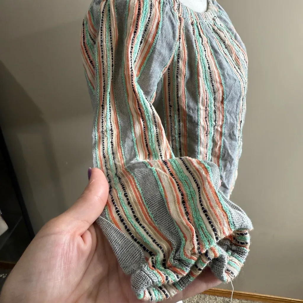 Vintage Charlotte Russe Striped Off-Shoulder Women's Top size medium - Image 4