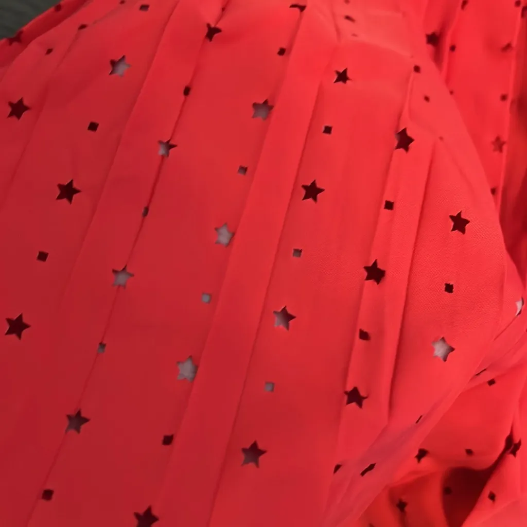 Thrive Red Pleated Pull On Skort with Star Details NEW - Image 11