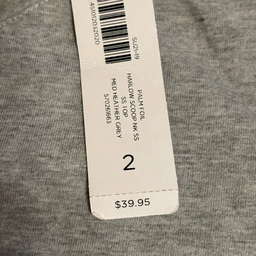 Weekends by Chico’s Palm Foil Harlow Scoop Neck Tee – Size 2 (L/XL) - Image 3