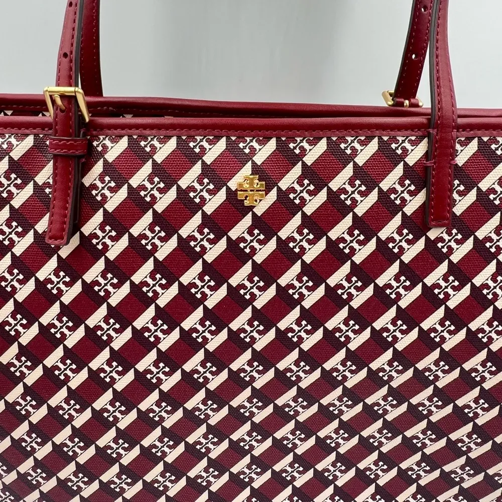 Tory Burch Geo Logo Top Zip Tote - Image 3