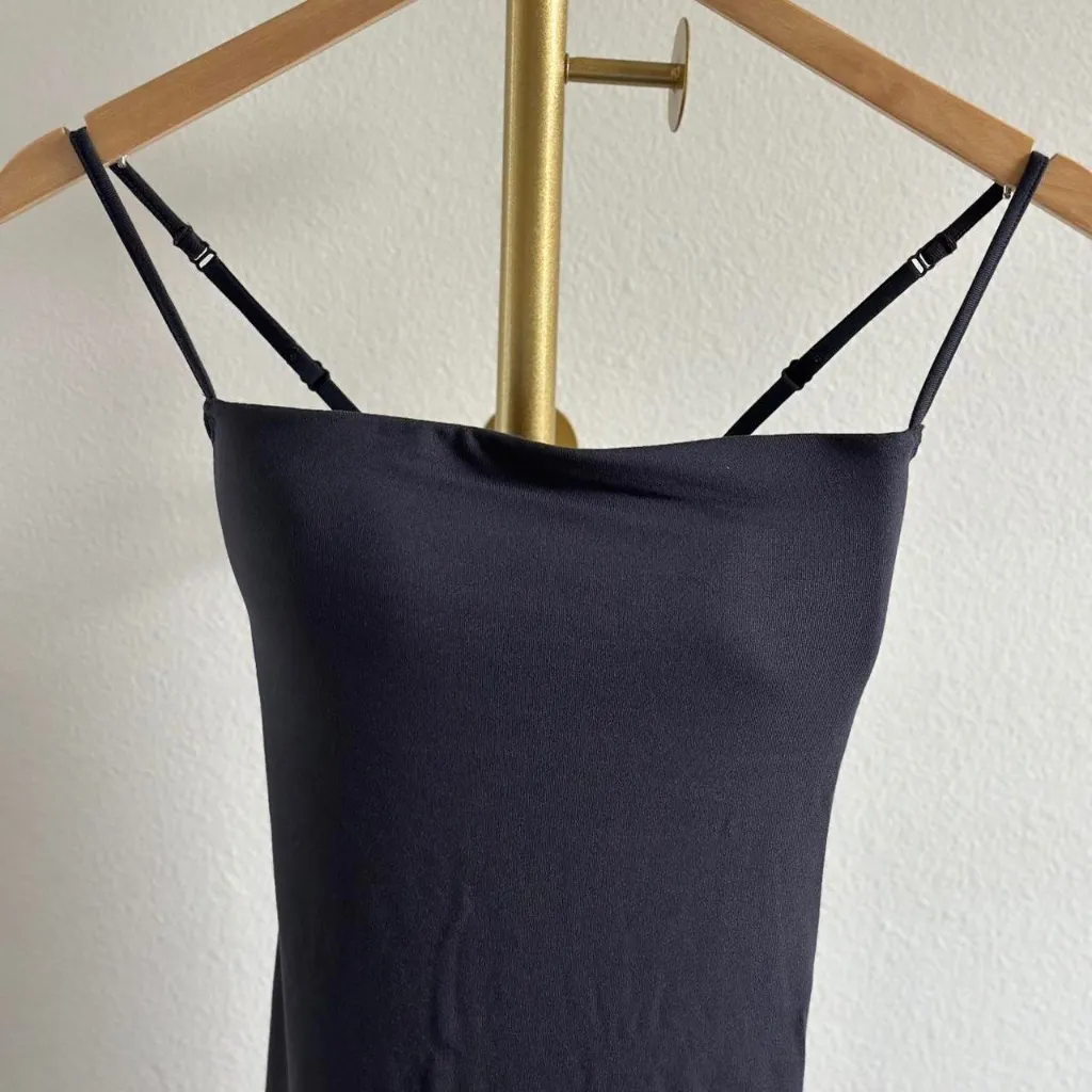 Skims Smooth Layers Midi Dress in Graphite, Size XXS - Image 6