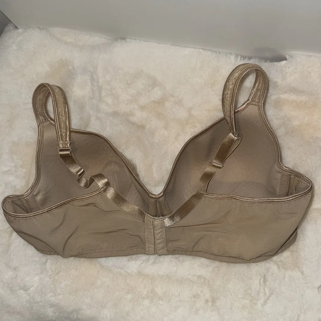 Cacique Lightly Lined Tan Lace Underwire Bra Women’s 44C - Image 4