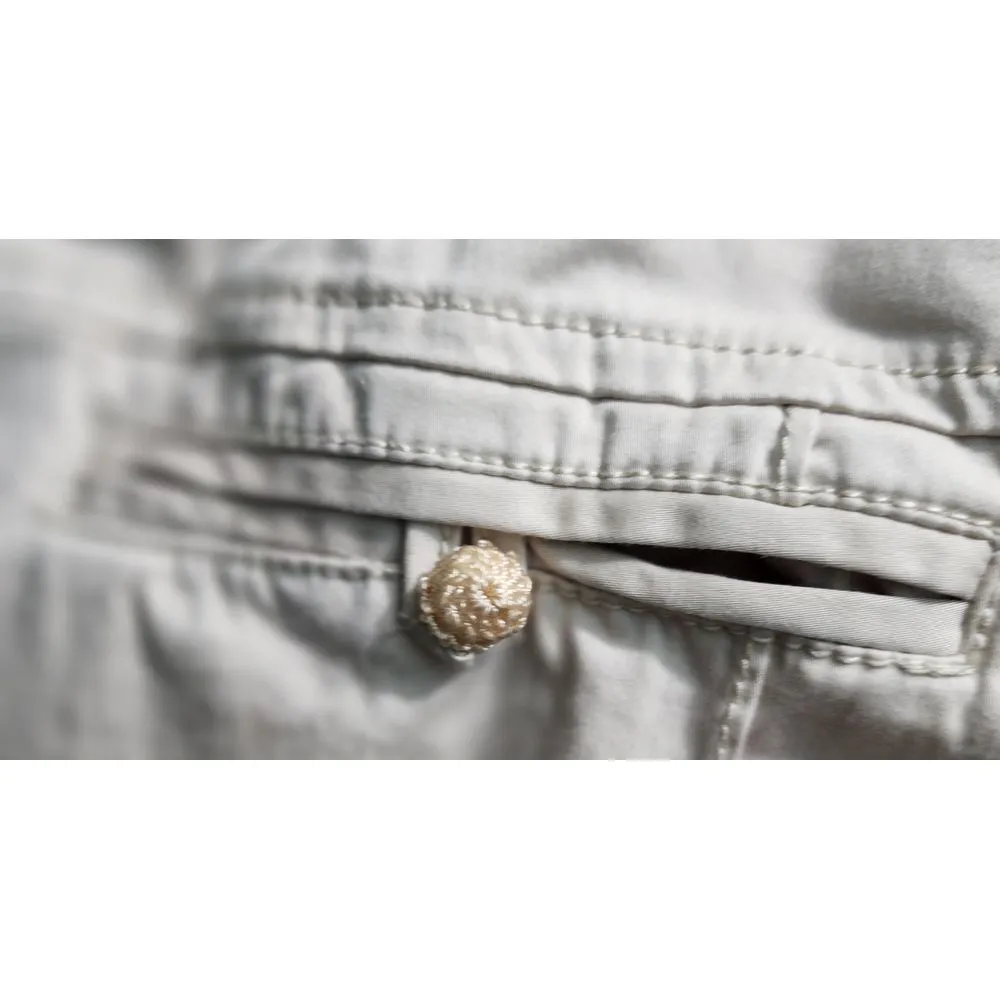 Soft Surroundings Khaki Cotton Stretch Ankle Pants with Button Detail Size M - Image 7