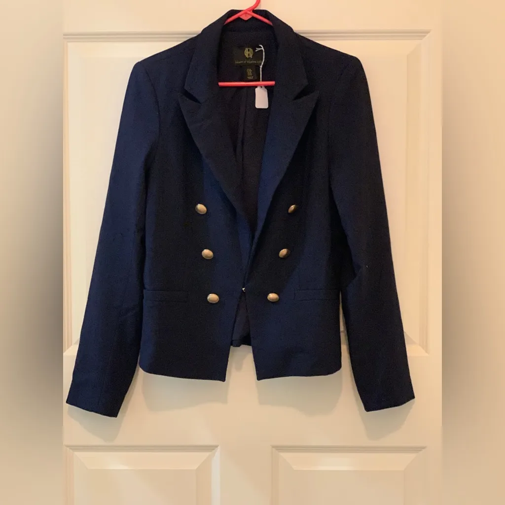 House of Harlow 1960 Navy Blazer with Gold Buttons. Size - Image 3