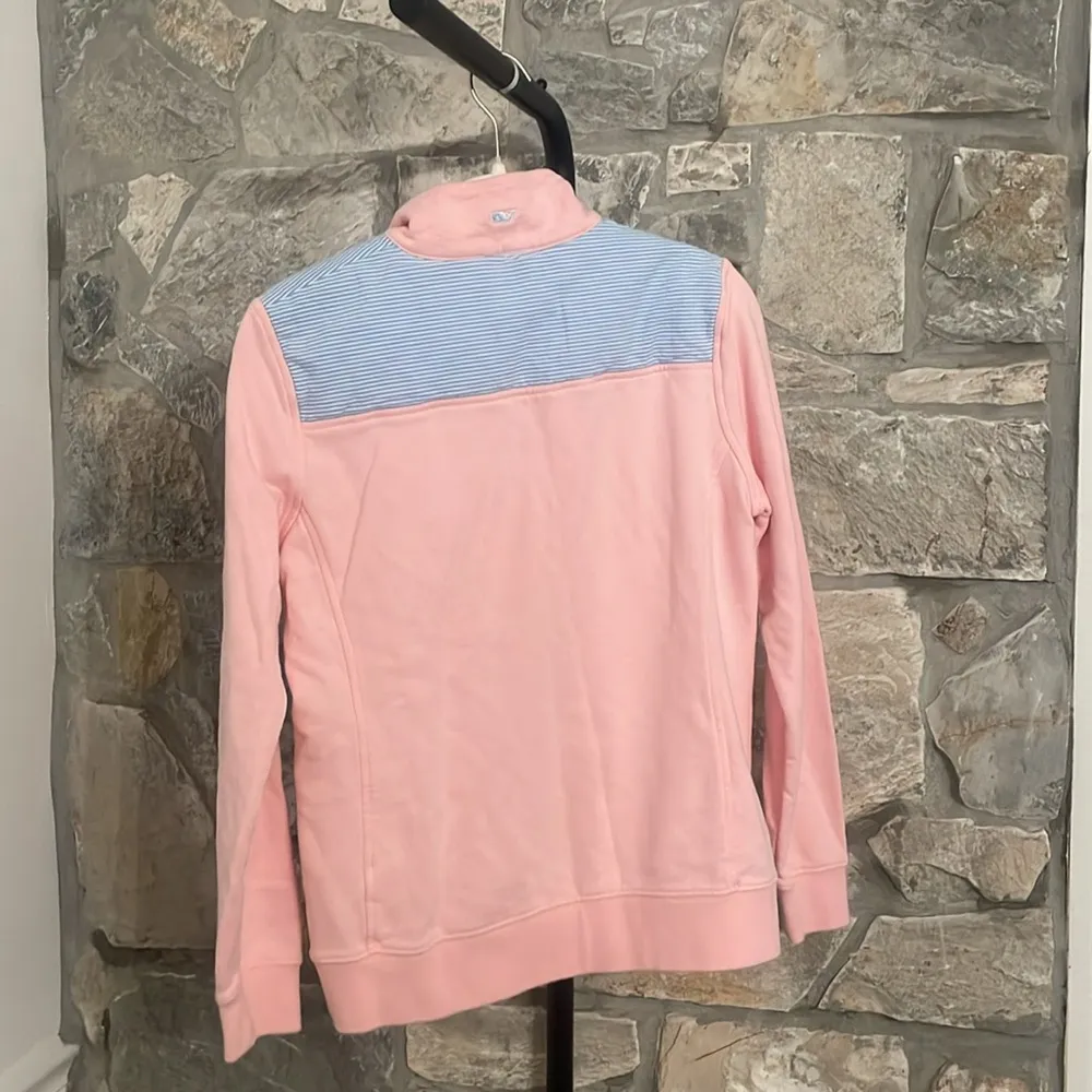 Vineyard Vines EUC  Pink 3/4 Zip XS Cute! - Image 6