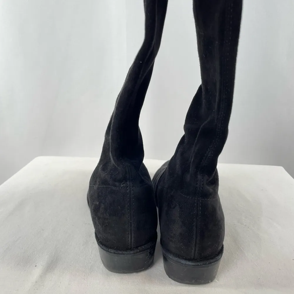 Stuart Weitzman Lowland Suede Over-the-Knee‎ Boots in Black Size 7.5 - Image 7