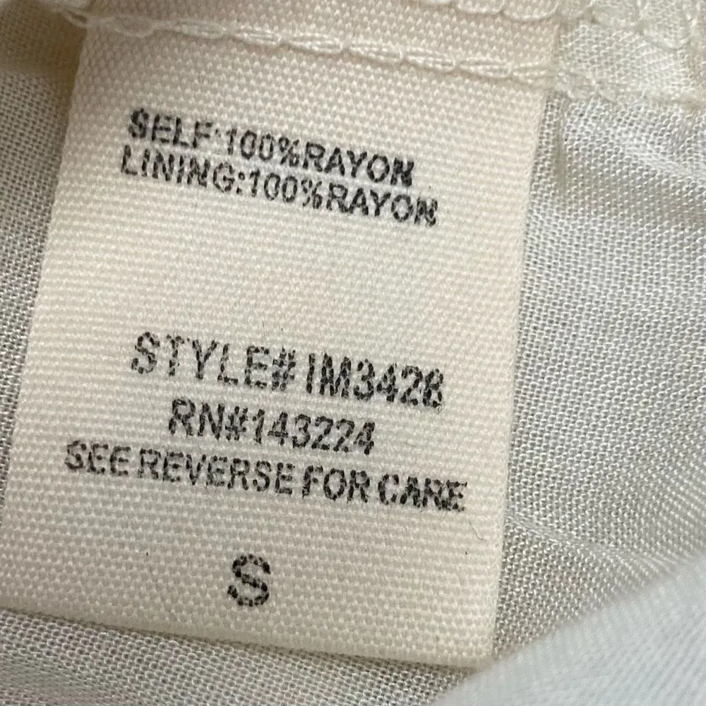 ILLA ILLA‎ Women’s Floral Lace Cream Dress Size Small - Image 3